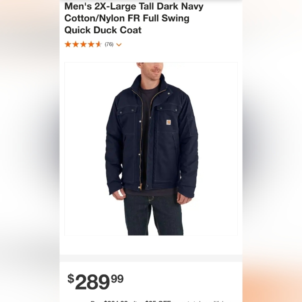 Carhartt Flame Resistant Coat.